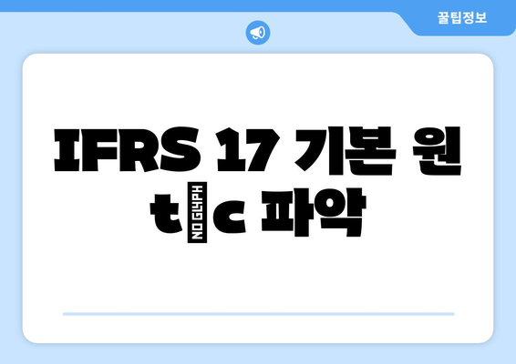 IFRS 17 기본 원칙 파악