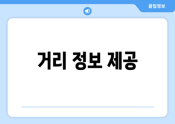 거리 정보 제공