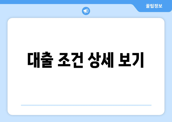 대출 조건 상세 보기