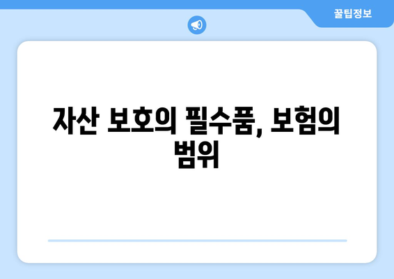 자산 보호의 필수품, 보험의 범위