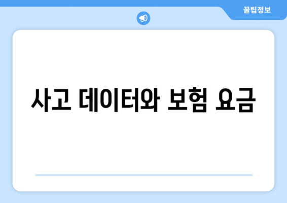 사고 데이터와 보험 요금