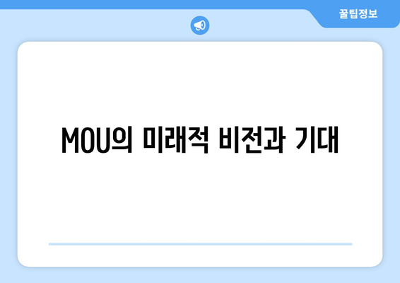 MOU의 미래적 비전과 기대