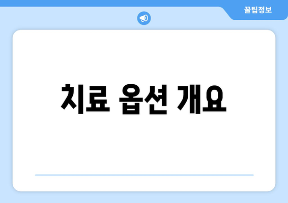 치료 옵션 개요