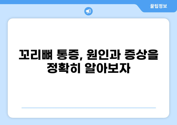 꼬리뼈 통증, 이제 그만! 효과적인 치료법 & 관리 가이드 | 꼬리뼈 통증, 통증 완화, 일상 생활 팁