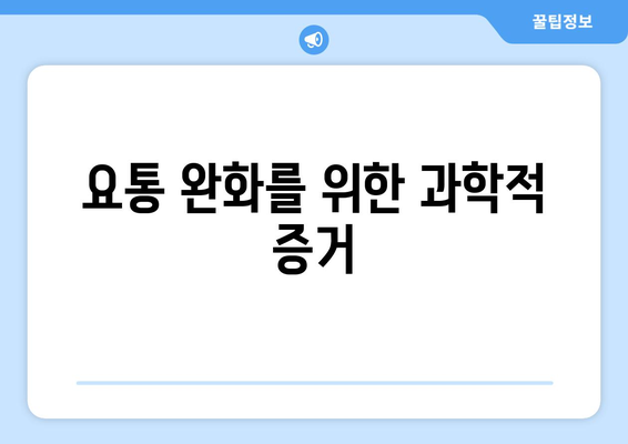 요통 완화를 위한 과학적 증거