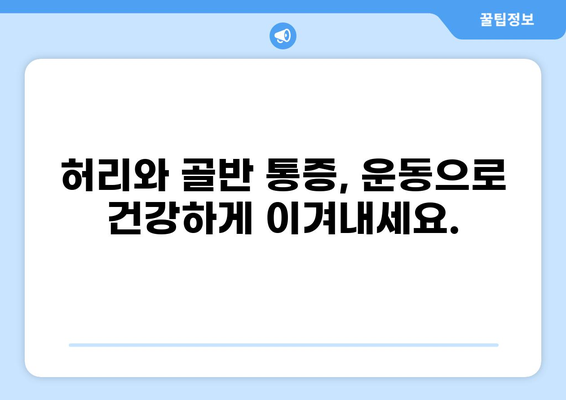 허리 골반 통증 완화를 위한 운동 가이드 | 허리 통증, 골반 통증, 스트레칭, 근력 운동