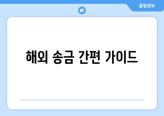 해외 송금 간편 가이드