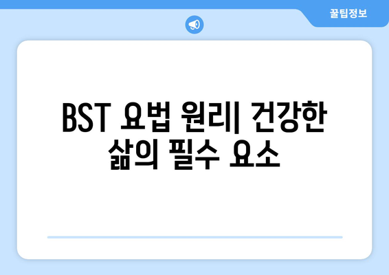BST 요법 원리| 건강한 삶의 필수 요소