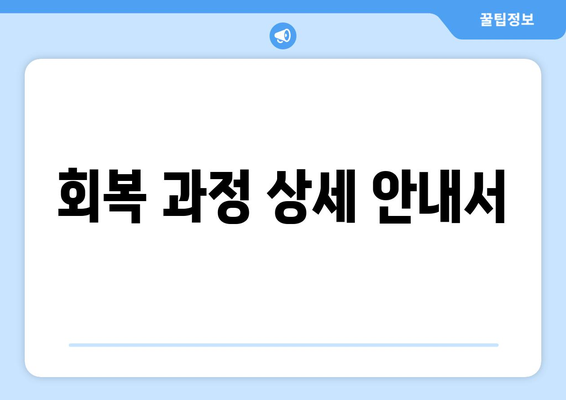 회복 과정 상세 안내서