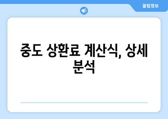 중도 상환료 계산식, 상세 분석