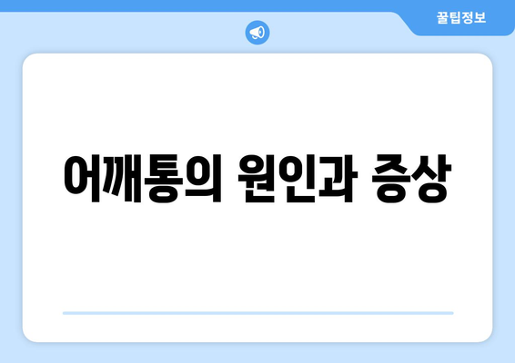 어깨통의 원인과 증상