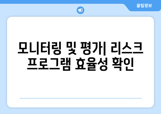 모니터링 및 평가| 리스크 프로그램 효율성 확인