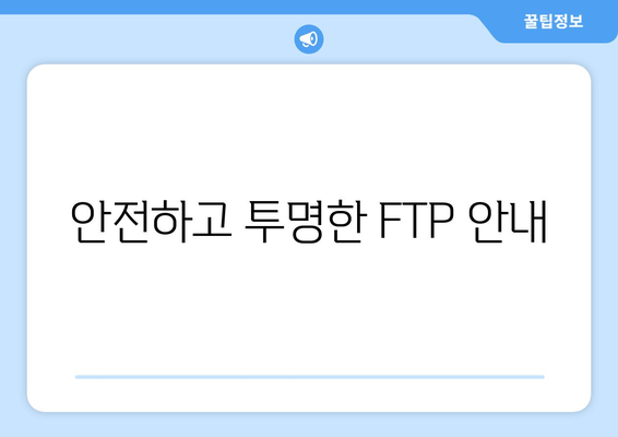 안전하고 투명한 FTP 안내