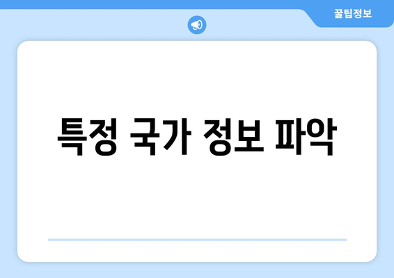 특정 국가 정보 파악