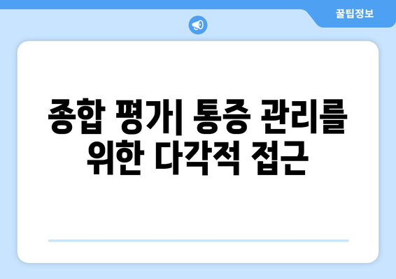 종합 평가| 통증 관리를 위한 다각적 접근