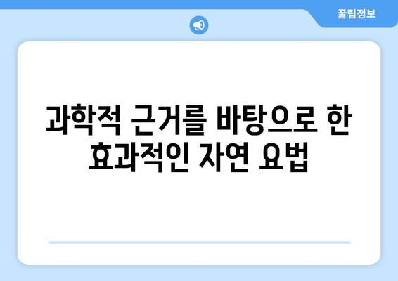 과학적 근거를 바탕으로 한 효과적인 자연 요법
