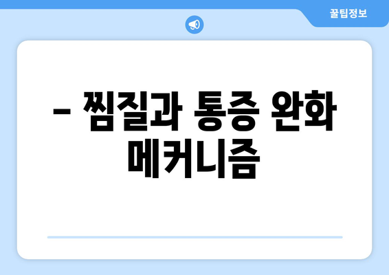 - 찜질과 통증 완화 메커니즘