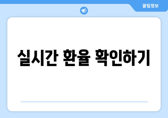 실시간 환율 확인하기