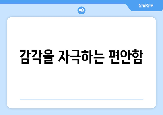 감각을 자극하는 편안함