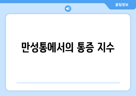 만성통에서의 통증 지수