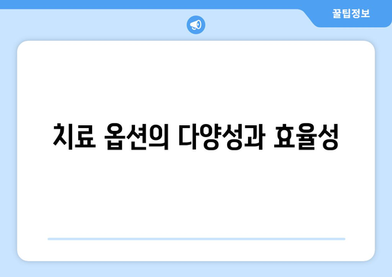 치료 옵션의 다양성과 효율성