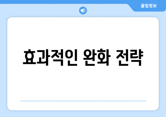 효과적인 완화 전략