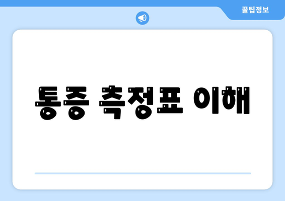 통증 측정표 이해