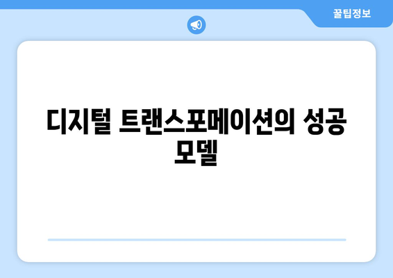 디지털 트랜스포메이션의 성공 모델