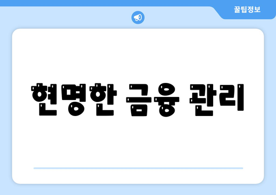 현명한 금융 관리