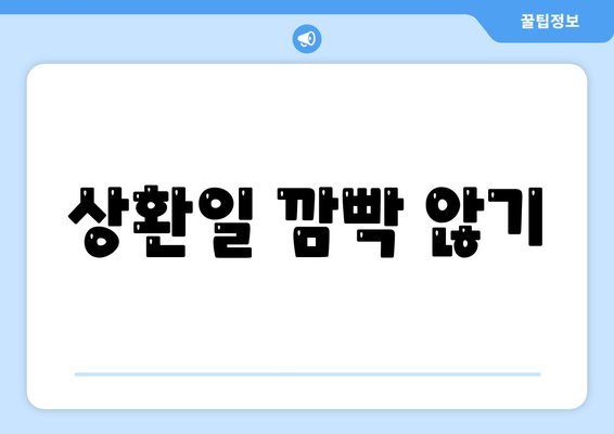 상환일 깜빡 않기