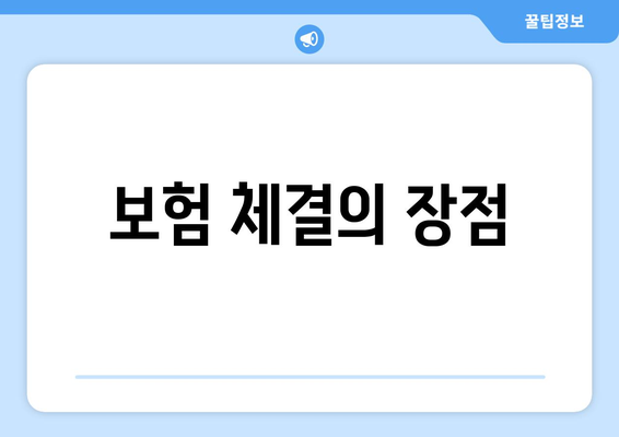 보험 체결의 장점