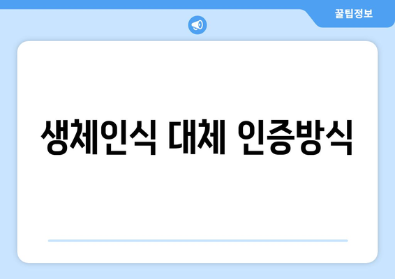 생체인식 대체 인증방식