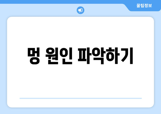 멍 원인 파악하기