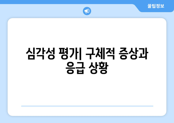 심각성 평가| 구체적 증상과 응급 상황