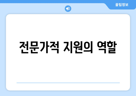 전문가적 지원의 역할