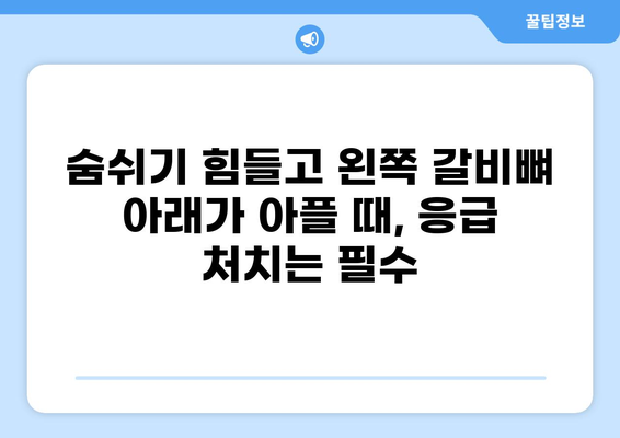 왼쪽 갈비뼈 아래 통증과 호흡곤란, 원인과 해결책 알아보기 | 늑막염, 폐렴, 심장 질환, 급성 통증, 응급 처치