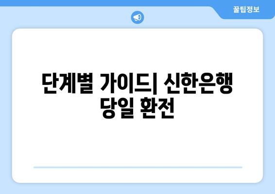 단계별 가이드| 신한은행 당일 환전