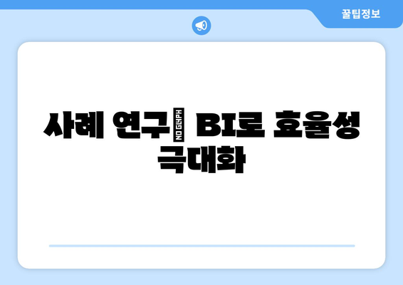 사례 연구| BI로 효율성 극대화