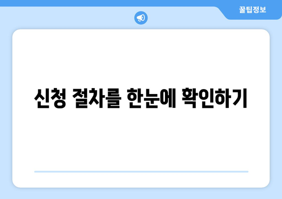 신청 절차를 한눈에 확인하기