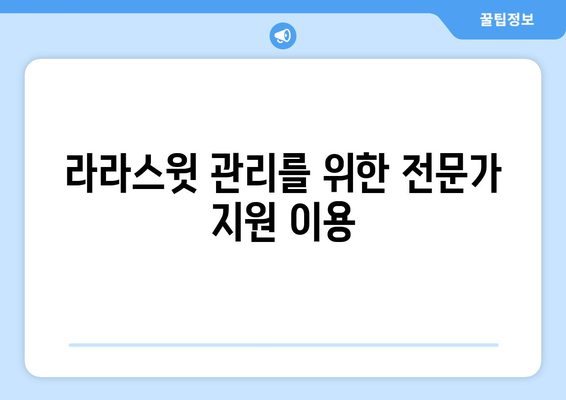 라라스윗 관리를 위한 전문가 지원 이용