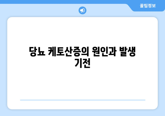 당뇨 케토산증의 원인과 발생 기전