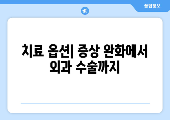 치료 옵션| 증상 완화에서 외과 수술까지