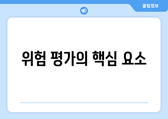 위험 평가의 핵심 요소