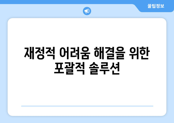 재정적 어려움 해결을 위한 포괄적 솔루션