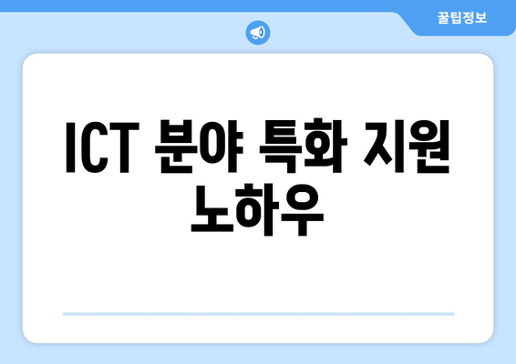 ICT 분야 특화 지원 노하우