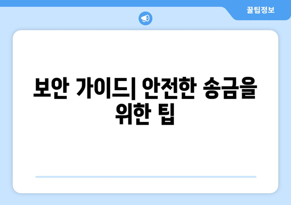 보안 가이드| 안전한 송금을 위한 팁