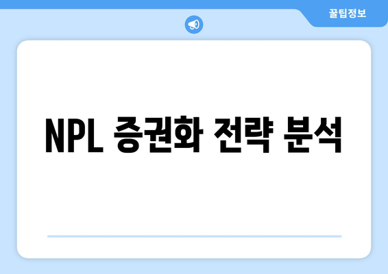 NPL 증권화 전략 분석