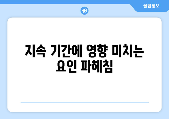 지속 기간에 영향 미치는 요인 파헤침