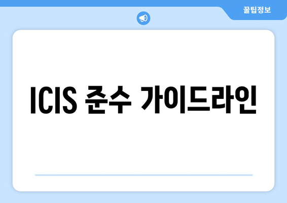 ICIS 준수 가이드라인