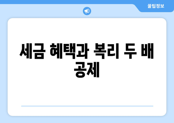 세금 혜택과 복리 두 배 공제